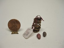 Casa de muñecas miniatura artista escala 1/2 cesta de patatas #90 con patatas