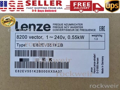 E82EV551K2B NEW LENZE E82EV551_2B 8200 Vector 1-240v 0.55kW Servo Drive
