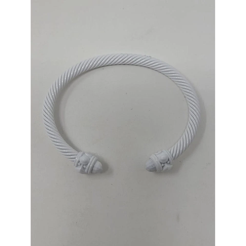 Brazalete de cable renacentista de aluminio blanco David Yurman Foto 2 de 4