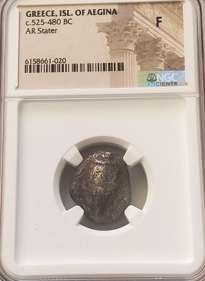 Greece Aegina Turtle Stater NGC Fine Ancient Silver Coin | eBay