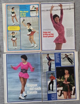 Eiskunstlauf Poster/ Bilderbögen 70er Jahre Retro Kicker Dagmar Lurz 