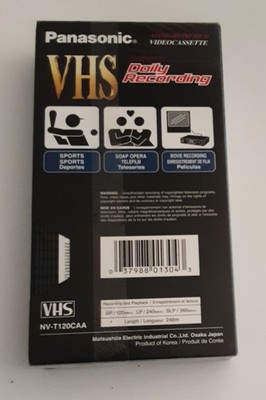 New Panasonic T120 Standard 6 hour VHS Video Tape NV-T120CAA 246m