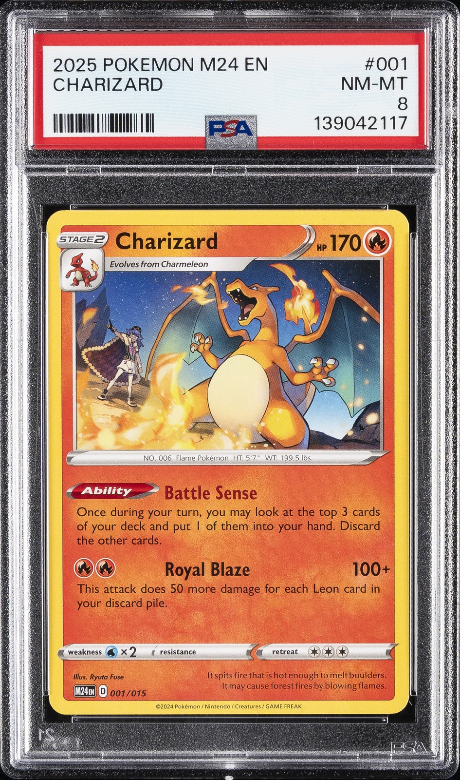 2025 POKEMON M24 EN-MCDONALD'S COLLECTION #001 CHARIZARD PSA 8