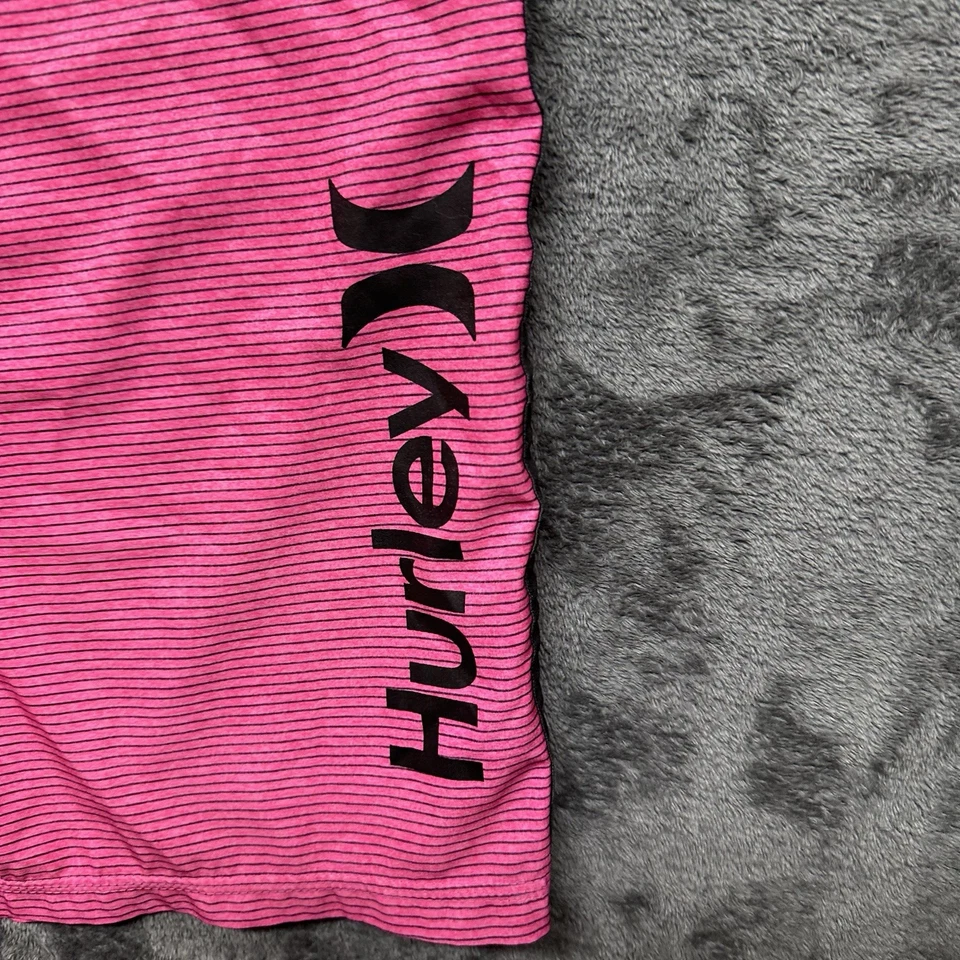 Pantalones Cortos Hurley Phantom Para Hombres 31 Rosa Neón Rayas Bañador Playa Bolsillo Foto 2 de 4