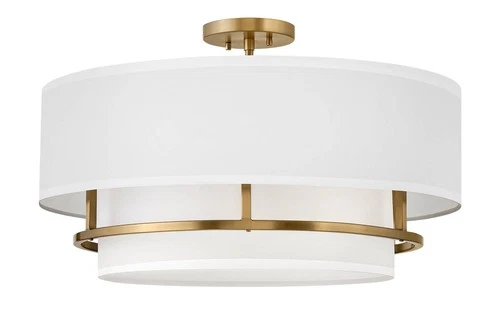 Hinkley Graham 23" Wide Lacquered Brass 4 Light Ceiling Light - Picture 3 of 8