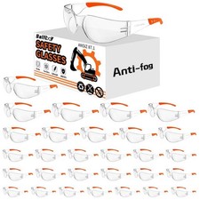 Anti-Fog Safety Glasses, ANSI Z87.1 Eye Protection, Scratch Resistant, Soft Sili