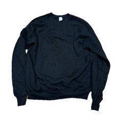 Vintage 90s Tultex Blank Sweatshirt Mens Large Black Raglan Made USA NEW