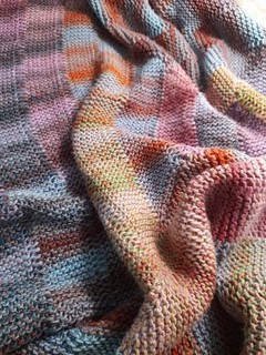 Pretty Small Blanket 34" X34".Newly Done Knitted