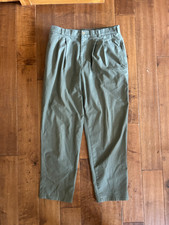 Vintage LL Bean Dress Pants Khaki Gray Made In USA 35x30 USA READ DESCRIPTION