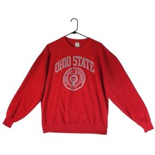 Vintage Jerzees Ohio State University Sweatshirt Mens XL Red 90s Made in USA OSU