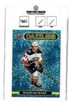 2021-22 Upper Deck Mason McTavish Dazzlers Blue RC #DZ-51 SWS PRE-GRADE T4 NM 
