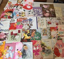 Vtg 70's Lot 40 USED All Occasion Slim Greeting Card Studio Contemporary Novelty