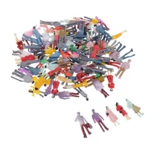 Lot of 100 pcs HO scale Model Train Building Layout Painted Figures 1/100