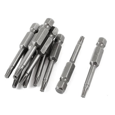 10pcs Torx Magnetic Tip Screwdrivers T15 Hex Shaft 7mm Long 50mm