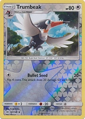 Trumbeak 107/149 Uncommon Reverse Holo SM Base Set Pokémon Card
