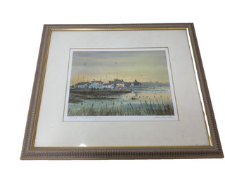 Sally Hamilton Mudeford Quay Signed & Numbered Framed Print (C8)