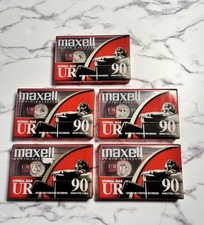 Lot Of 5 Maxell UR 90 Normal Bias Audio Cassette Tape Sealed