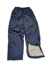 Vintage Nike Lined Pants Youth Large 12-14 Blue Windbreaker Ankle Zip Track