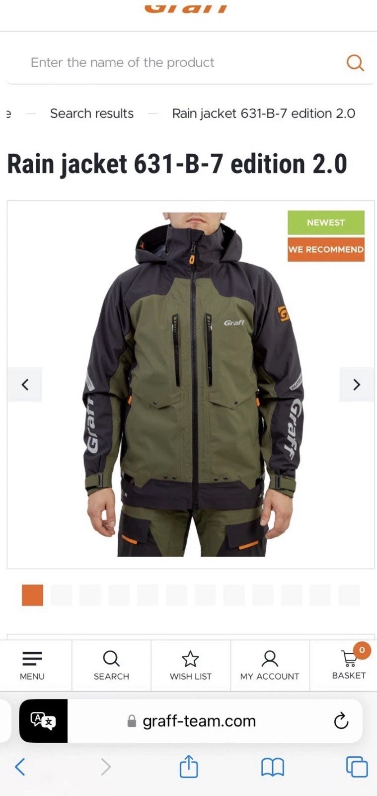 Rain jacket 631-B-7 edition 2.0