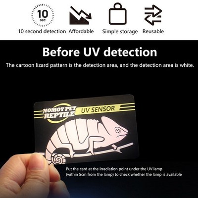 Reptile UVB Light Lamp Bulb Test Card UV Tests Paper Tester Meter Pet Supplies