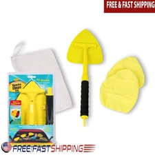 Windshield Cleaner Tool Kit W/ Extendable Handle Microfiber Cloths Auto Glass US
