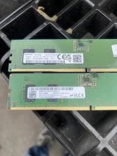 Lot Two Micron & Samsung 8GB 1Rx16 PC5-5600b DIMM DDR5 Desktop , 2 Sicks