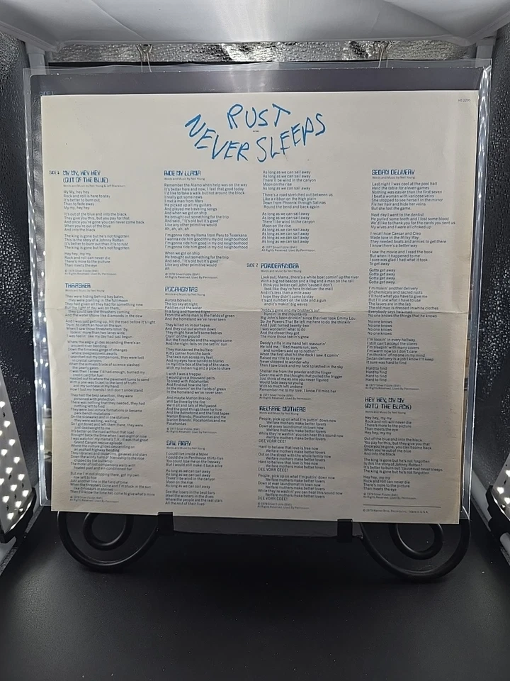 Neil Young & Crazy Horse Rust Never Sleeps 1979 OG LP Reprise LA Press VG/VG+ - Image 3 of 4