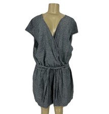 Toad  Co XL Women Tara Hemp Blend Romper V-neck Short Sleeve W9