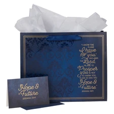 Decorative Landscape Gift Bag w/Card & Tissue Paper Set for Men, Women & Grads: