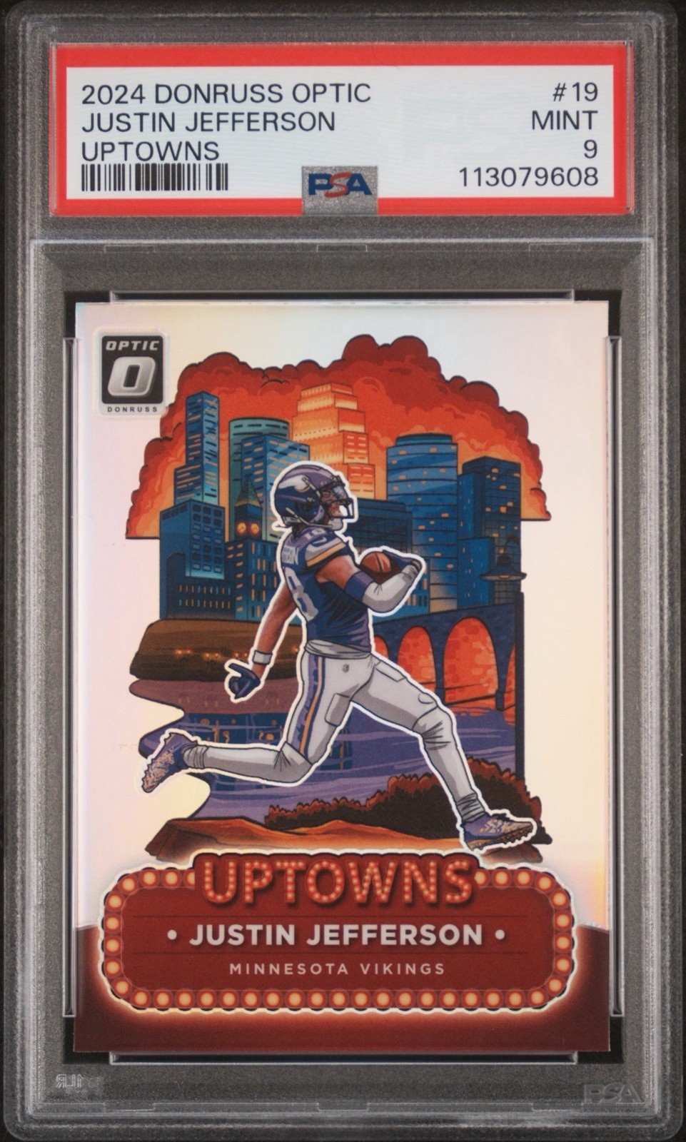 2024 Donruss Optic Justin Jefferson Uptowns PSA 9