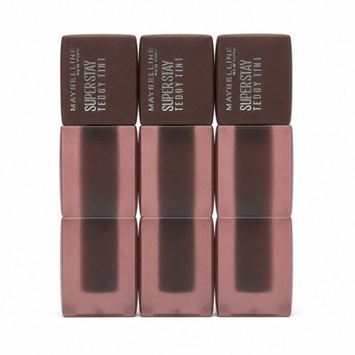 MAYBELLINE Super Stay Teddy Lip Tint Matte Liquid 20 Mascara Tear 3 Pack