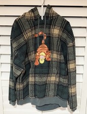 Vintage Winnie the Pooh Tigger Pullover Plad Disney Sweatshirt Men  s Large Rare