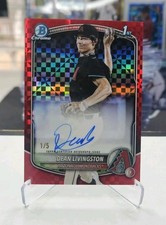 2025 Bowman Draft 1st Dean Livingston #/5 Red X-Fractor Refractor Auto DBacks🔥