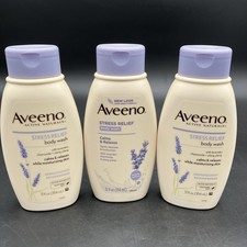 3New Aveeno Active Naturals Lavender Scent Stress-Relief Bodywash 12fl oz/354 ml