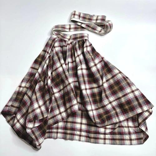 Vivienne Westwood Plaid Tartan Asymmetric Skirt Size 3 Made in Japan