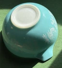 VTG PYREX AMISH BUTTERPRINT 442 CINDERELLA 1 1/2 QUART NESTING BOWL TURQUOISE