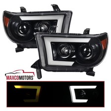 Black Projector Headlights Fits 2007-2013 Tundra 08-17 Sequoia Led Sequential