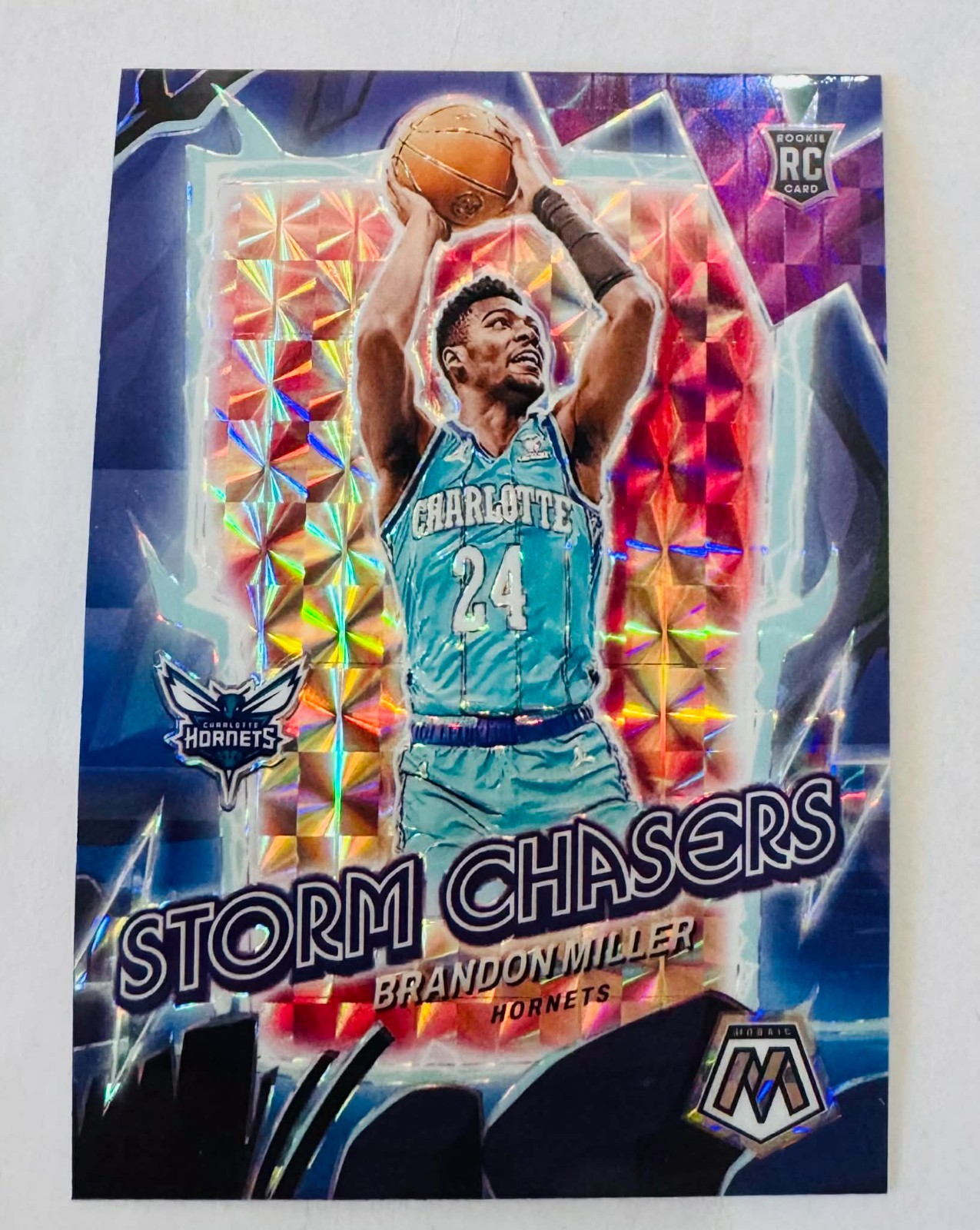 Brandon Miller 2023-24 Panini Mosaic Storm Chasers Rookie Insert Mosaic Prizm