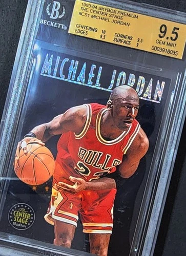 MICHAEL JORDAN 1993 SKYBOX PREMIUM CENTER STAGE BGS 9.5 (w/10) GEM SP ULTRA RARE