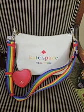 Kate Spade NWT Pebbled Leather Rosie Rainbow Crossbody Limited Edition *Pride*