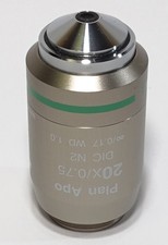 Nikon PLAN APO 20X 0.75 ∞/0.17 WD 1.0 OFN25 DIC N2 Microscope Objective