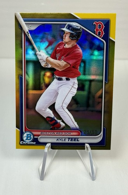 #ad #ad 2024 Bowman Draft Chrome Kyle Teel #BDC 162 Gold Refractor 50 RC $16.95