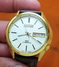 SERVICED ACCUTRON SITIZEN HISONIC GOLD ELECTROPLATE TUNING FORK MEN's WATCH