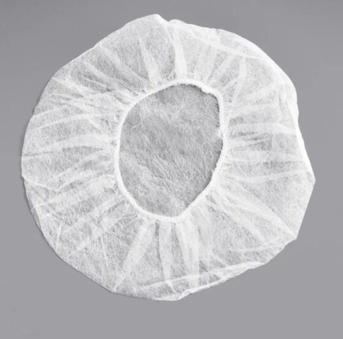 (100 Bouffants 24" White Latex Free Head Cover Food Hair Net Service - product listing photo