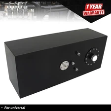 Aluminum 60L 15 Gallon Top-feed Racing Drift Fuel Cell Tank Black + Level Sender