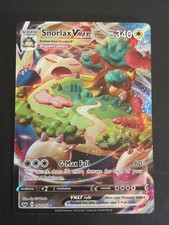 Carta Pokémon TCG Snorlax VMAX Holo carta ultra rara spada e scudo 142/202 quasi nuova