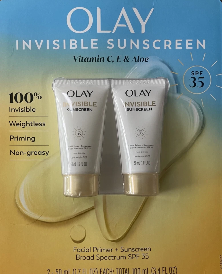 Olay Invisible Sunscreen SPF 35 + Primer 1.7 Fluid Ounce 2-Pack - Image 2 of 4