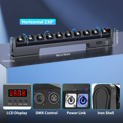 DMX Control LED Bar Light 10x35W Moving Head Stage Light RGBW For Stage Dance