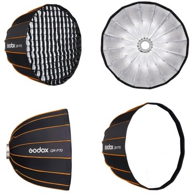 QR-P70 27.5'' Parabolic Softbox Kit with Grid