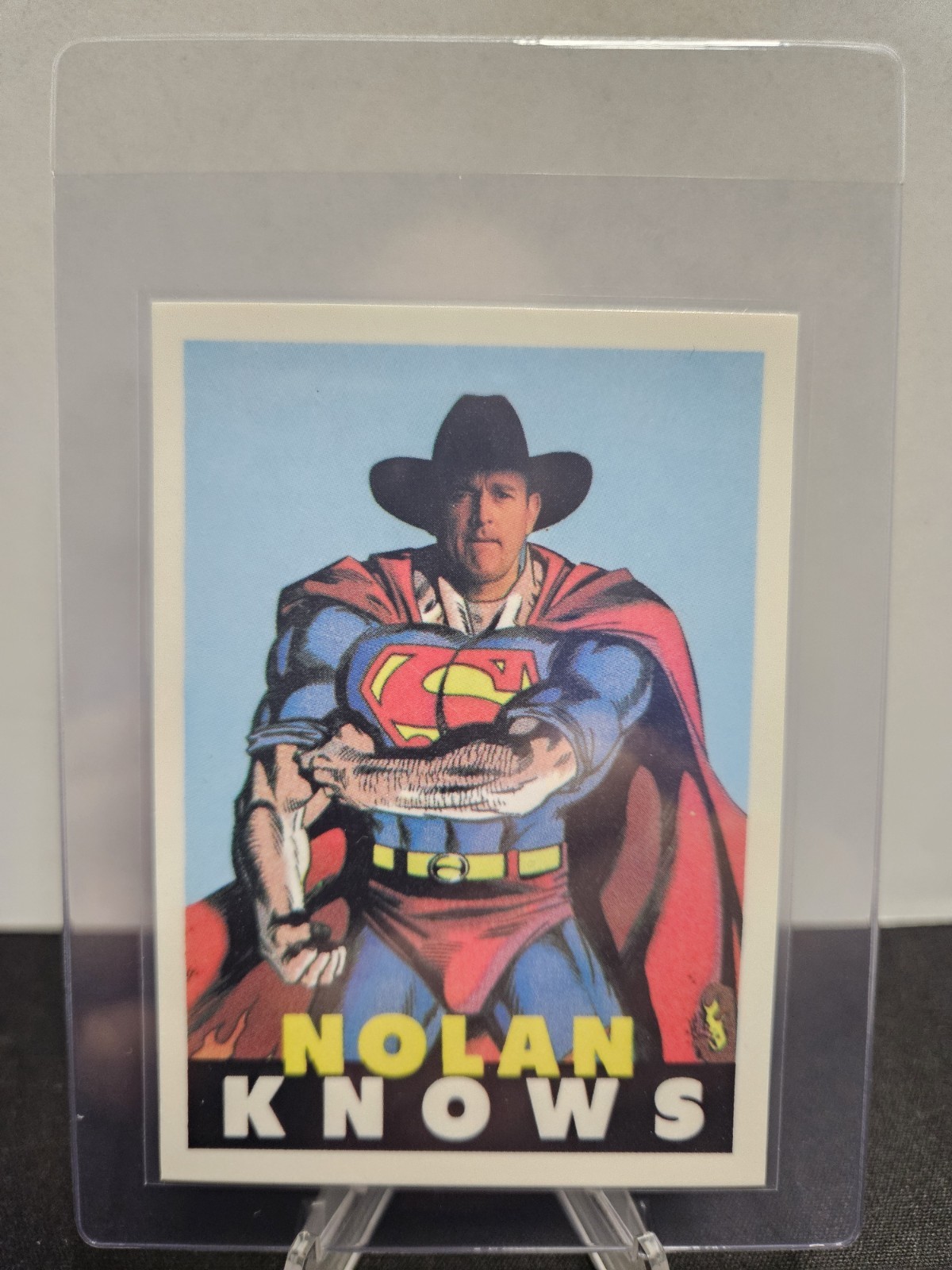 1990 Broder #NNO Nolan Ryan "Nolan Knows" Superman Card